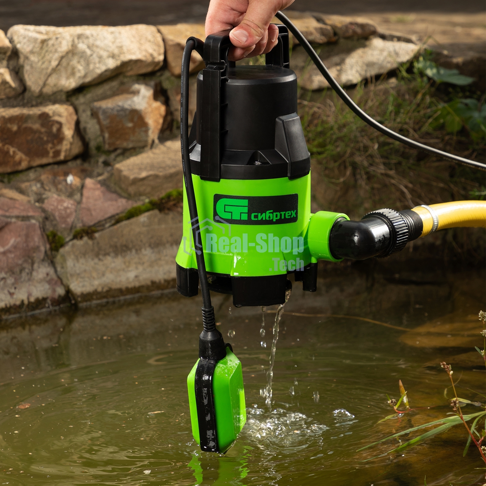 Дренажный насос Сибртех для грязной воды СДН450-35, 450 Вт, напор 5,5 м, 8000 л/ч