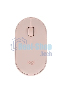 Мышь беспроводная Logitech Pebble M350 розовый, 1000 dpi, радиоканал, Bluetooth, USB, кнопки - 3