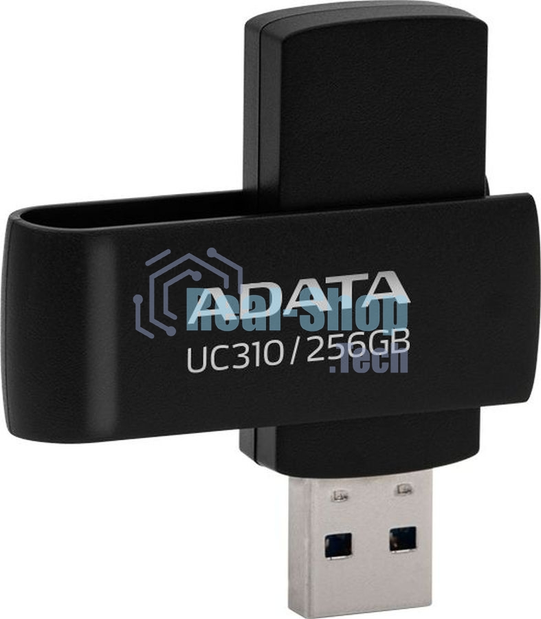 Флешка USB ADATA UC310 (UC310-256G-RBK), 256Gb, USB 3.2 Gen1, R/W 100/30, черный