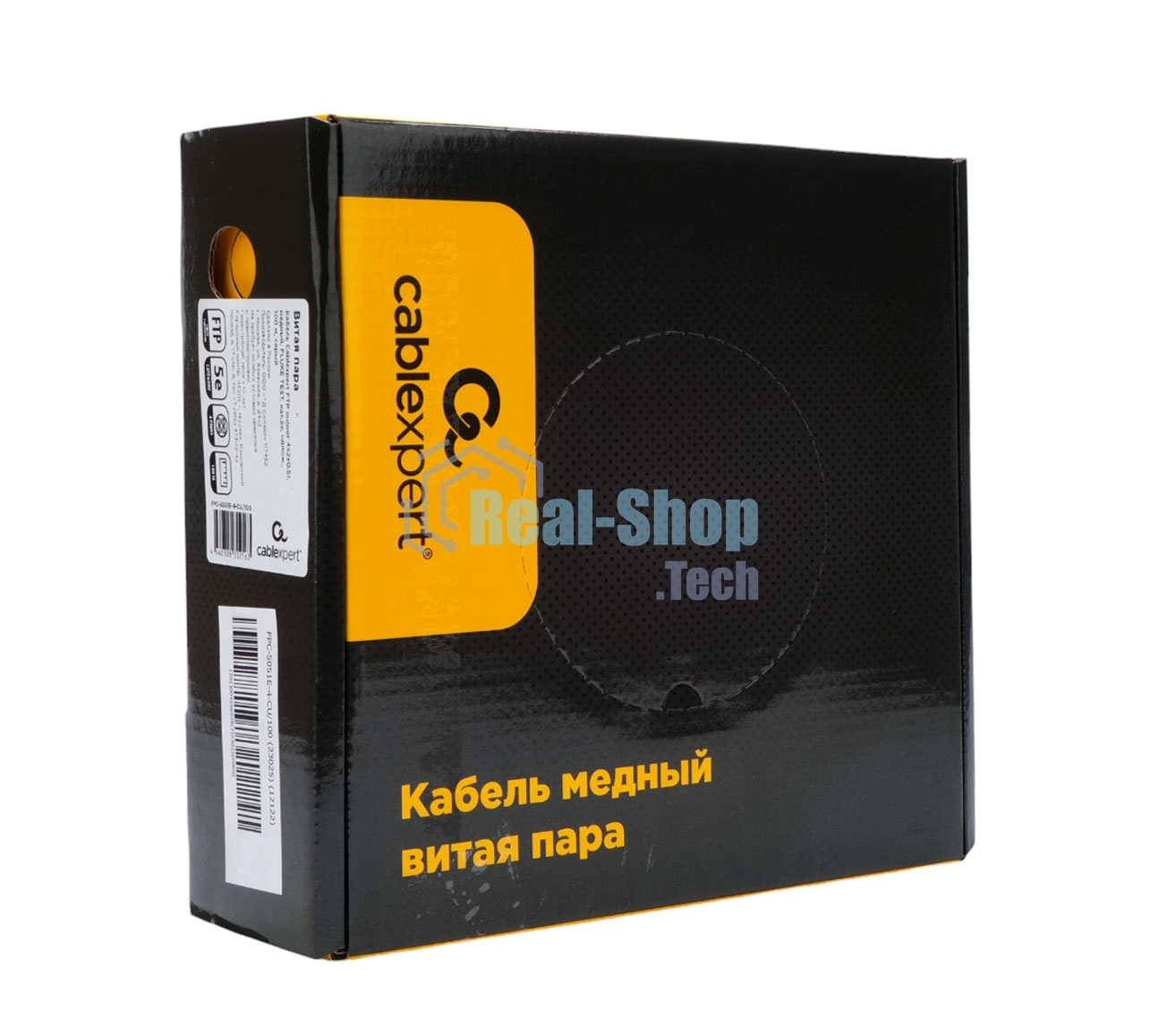Кабель Cablexpert (RU) FTP indoor 4x2x0.51, медный, кат.5e, однож., 100м, box, серый