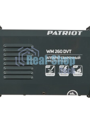 Сварочный аппарат Patriot WM260DVT инвертор MMA/TL/vrd 12.5кВт