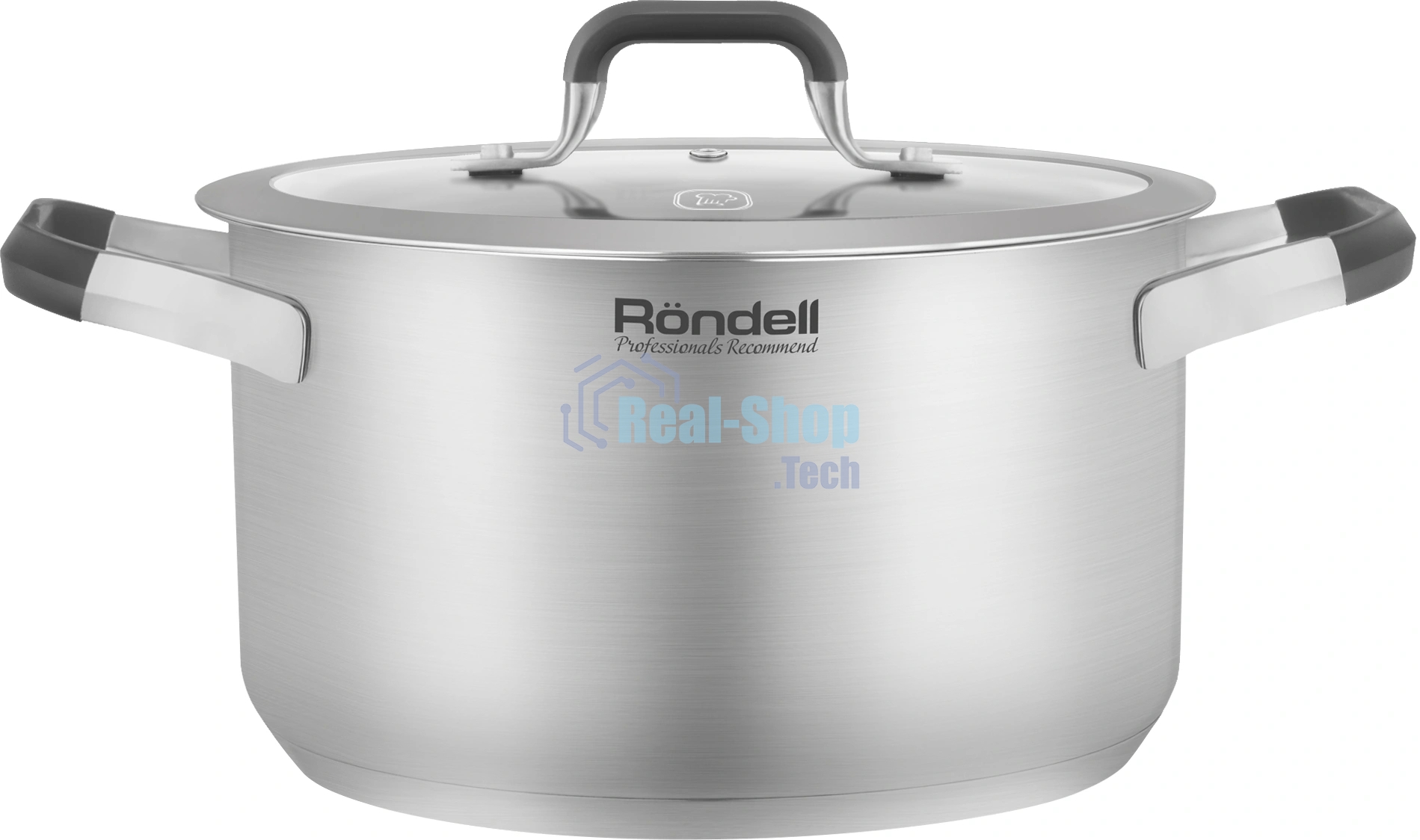 Кастрюля Rondell Stolz RDS-1752, 2.3 л, 18 см, с крышкой, стальной