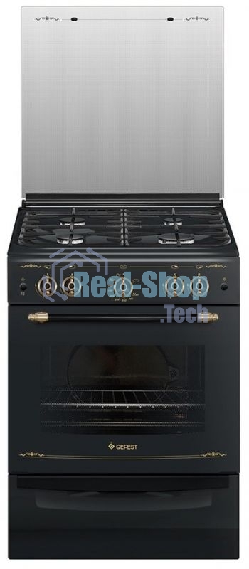 Плита газовая Gefest ПГ 6100-02 0187 черный, конфорок 4 шт, духовка 52 л, 60 см x 85 см x 60 см