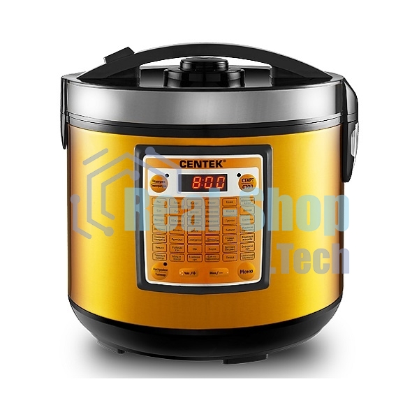 Мультиварка Centek CT-1495 черный 5.0л, 42 программы + Мультишеф черный/золотистый