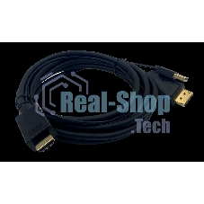 Кабель аудио-видео Buro HDMI (m)/DisplayPort (m) 2м. позолоченные контакты черный