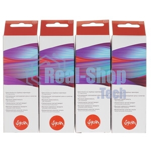 Набор чернил Sakura SIC13T664BA(664 BK) для Epson, водорастворимый тип, (черный, голубой, пурпурный, желтый), 4шт в наборе.
