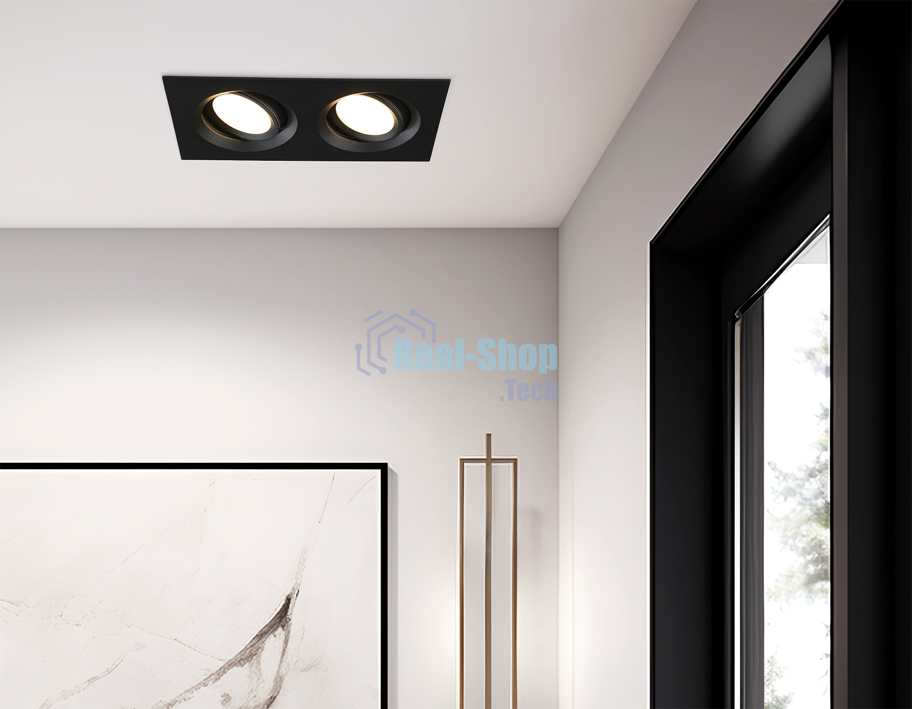 Светильник Ambrella light TN1146/2 BK черный IP44 GU5.3/2 180*95*38
