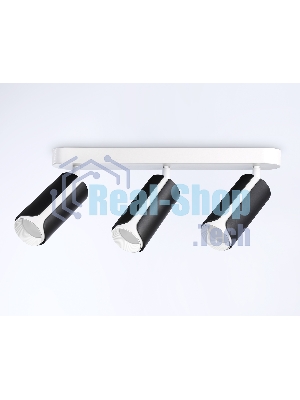Светильник Ambrella light TN51605/3 BK/WH черный/белый GU10/3 380*60*195