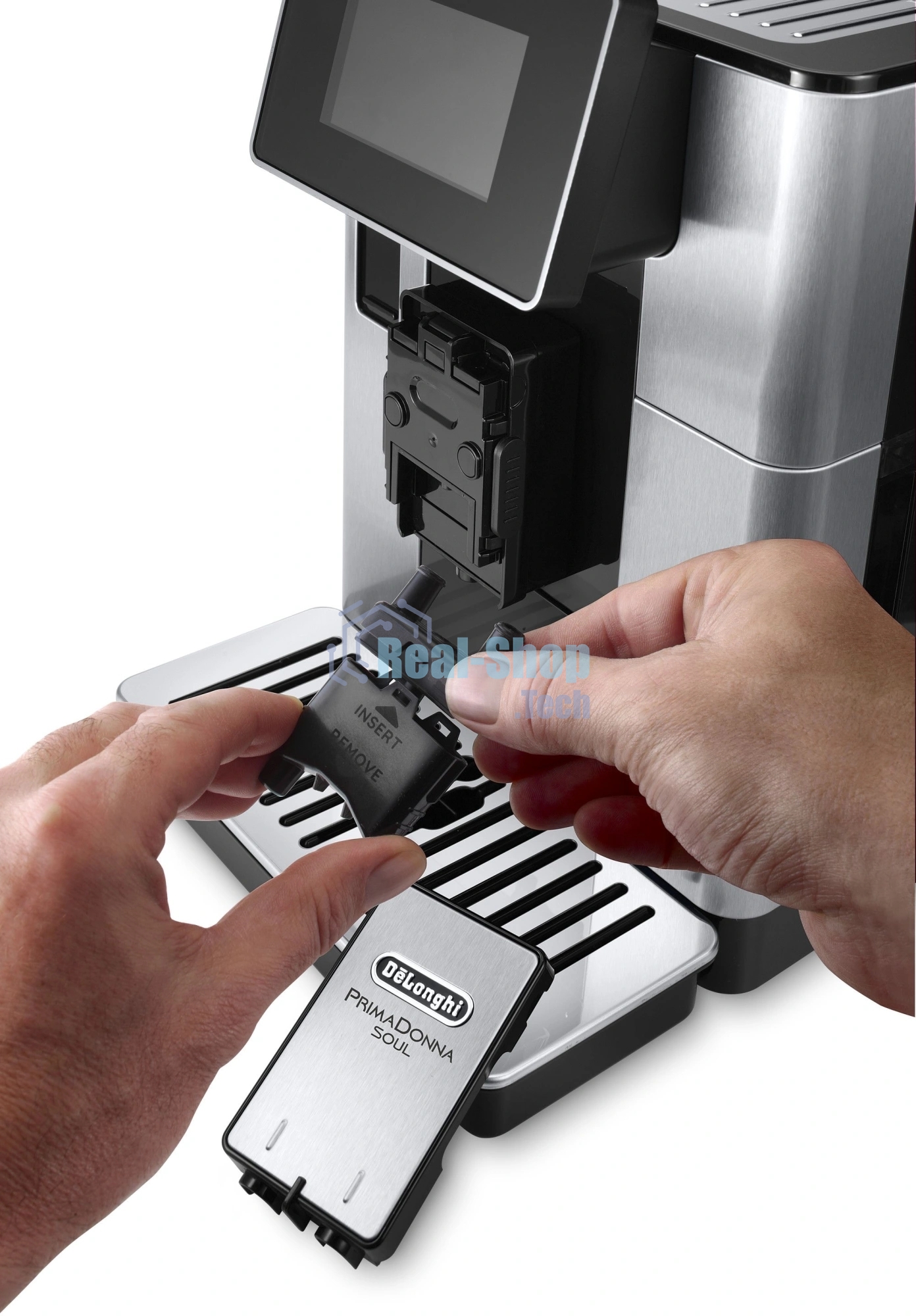 Кофемашина автоматическая DeLonghi ECAM610.74.MB черный/серебристый, исп. кофе - зерновой/молотый, 2.2 л, 1450 Вт, 19 Бар.