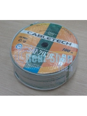 Кабель коаксиальный PROconnect SAT 703 B, Cu/Al/Cu, 64%, 75 Ом, бухта 100 м, белый