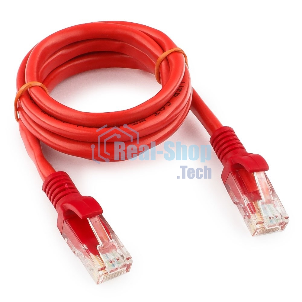 Патч-корд UTP Cablexpert cat.5e, 1м, литой, многожильный, красный