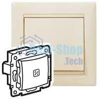 Механизм выключателя 1-кл. СП Valena 10А IP31 с подсветкой сл. кость (DIY-упак.) Legrand 695601