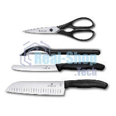 Набор ножей кухонных Victorinox Swiss Classic Kitchen (6.7133.4G) компл.: 4 шт черный, подар. коробка