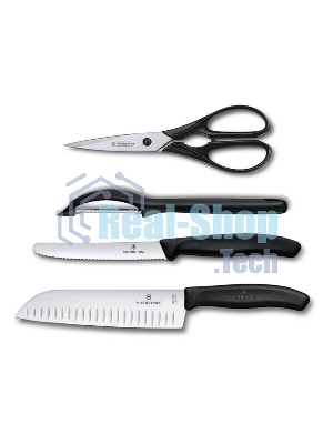 Набор ножей кухонных Victorinox Swiss Classic Kitchen (6.7133.4G) компл.: 4 шт черный, подар. коробка