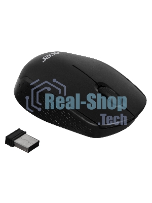 Мышь беспроводная Acer OMR020 черный, 1200 dpi, радиоканал, USB, кнопки - 3