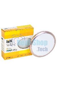 Светильник IEK LED ДПБ 3201 12Вт IP54 4000K круг розовое золото