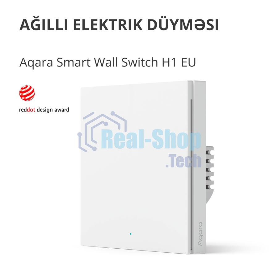 Выключатель умный Aqara Smart wall switch H1 ((with neutral, single rocker) WS-EUK03