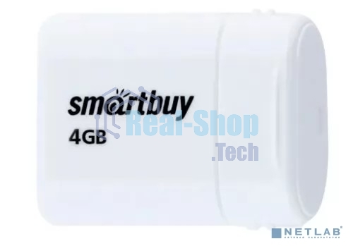 Флешка USB SmartBuy LARA White (SB4GbLara-W), 4Gb, USB 2.0, R/W 15/5, белый