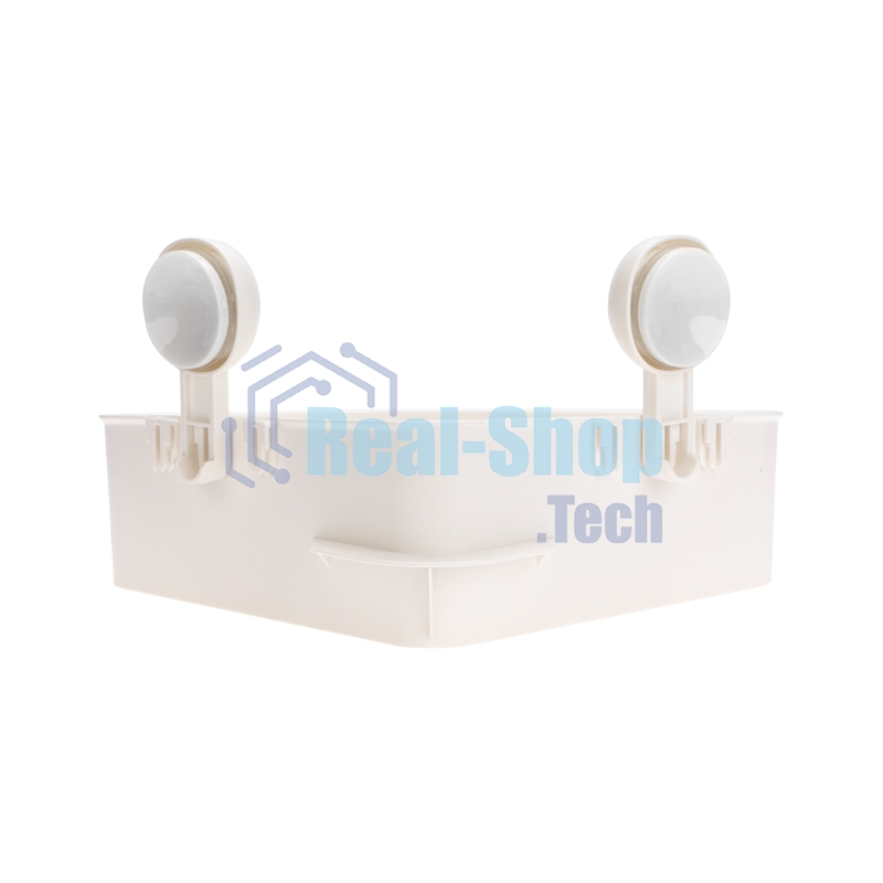 Полка для ванной комнаты HALSA HLS-F-104W на вакуумной присоске, угловая