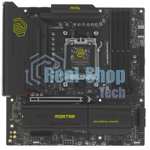 Материнская плата MSI MAG B850M MORTAR WIFI, AM5, AMD B850, 4xDDR5, 4xSATA, 3xM.2, 1xPCIe 5.0 x16, 1xPCIe 4.0 x4, 1xHDMI, 1x5Gb LAN, Wi-Fi 7, Bluetooth 5.4, 1xUSB-C 40Gbps, 1xUSB-C 20Gbps, 5xUSB-A 10Gbps, 2xUSB-A 5Gbps, 4xUSB-A 2.0, 1xS/PDIF, 2x3.5 мм, 7.1, mATX