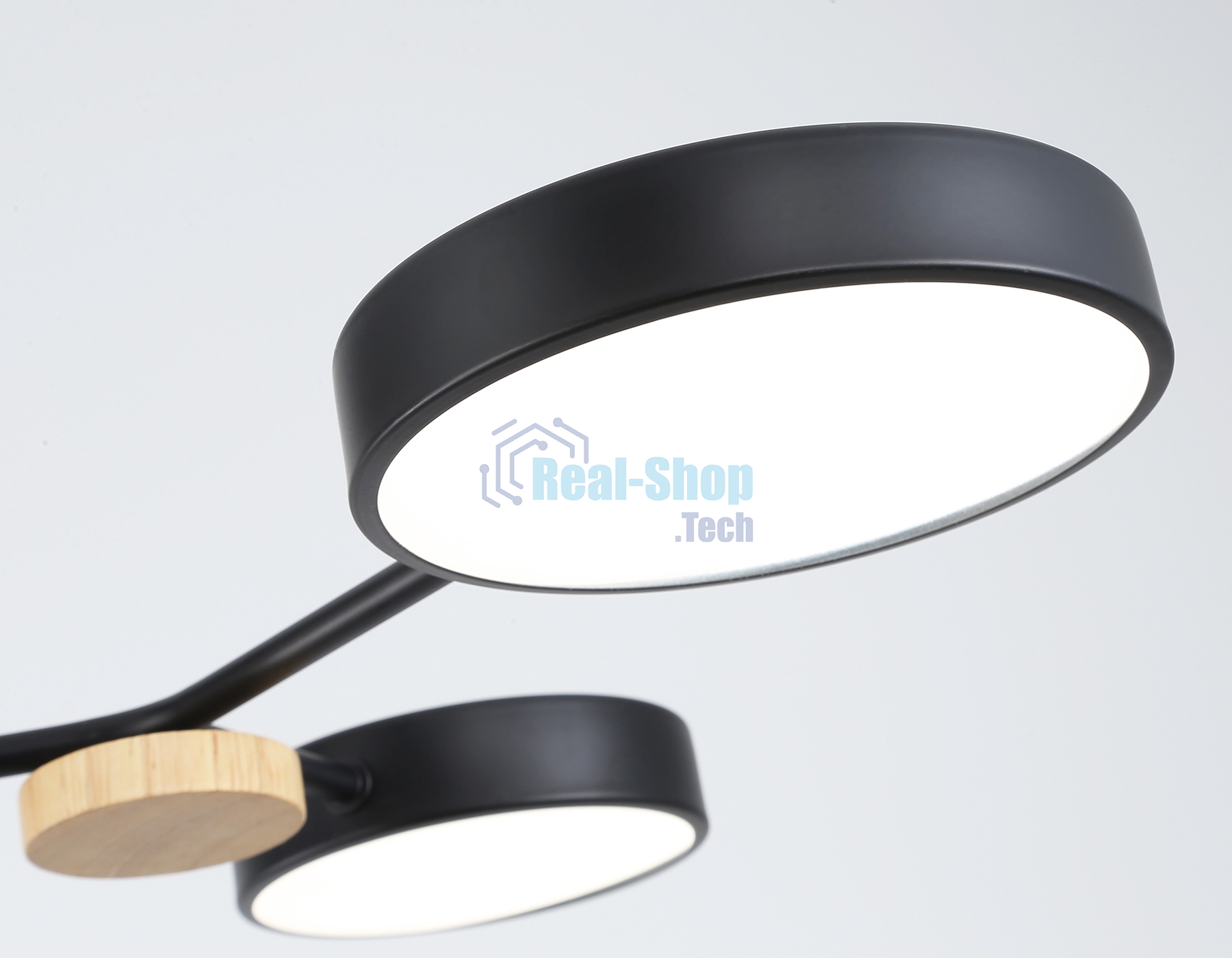 Светильник Ambrella light FL4860/4 BK/WD черный/дерево 60W 3000-6000K 700*400*120 (без ПДУ)
