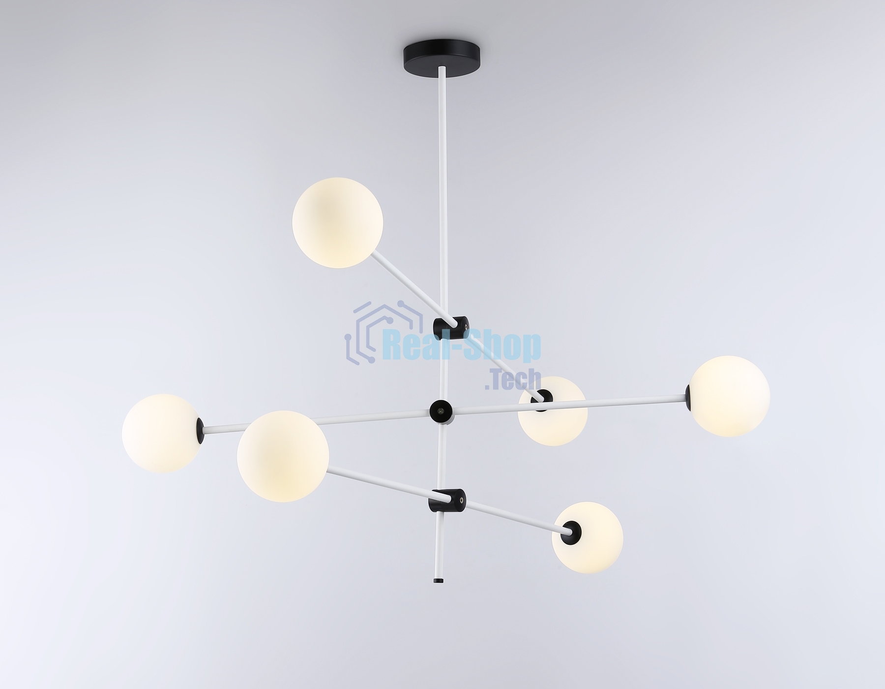 Светитльник Ambrella Light TR2512/6 WH/BK белый/черный G9/6 max 10W D970*830