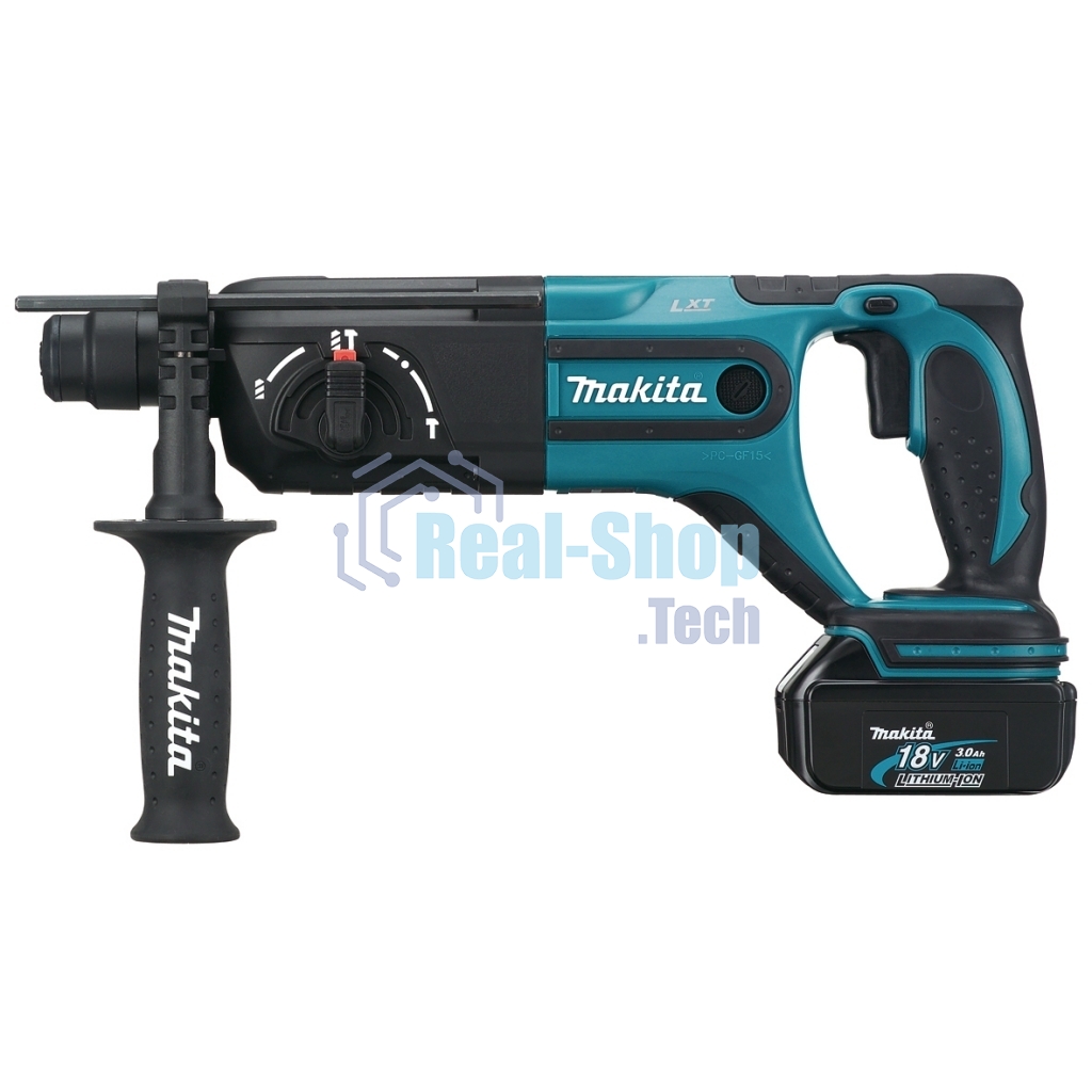Перфоратор Makita DHR241RFE Перфоратор ак ,SDS+, 18В,2 х 3А ч Li-ion,3реж,1.9Дж,0-4000у\м,3.5кг,чем,подсв,совмест с 4 А ч Li-ion