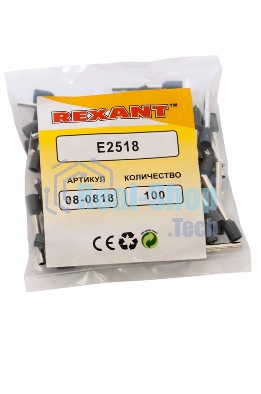 Наконечник штыревой втулочный изолированный Rexant F-18 мм 2.5 мм² (НШВи 2.5-18) синий