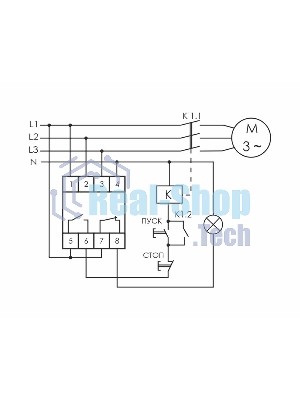 Реле контроля фаз CZF-BR (3х400/230+N 8А 1перекл. IP20 монтаж на DIN-рейке) F&F EA04.001.003