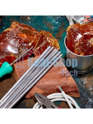 Припой пруток Rexant ПОС-40, Ø8мм, длина 400мм, ГОСТ 21931-76, олово 40%, свинец 60% (упак. 5 кг)