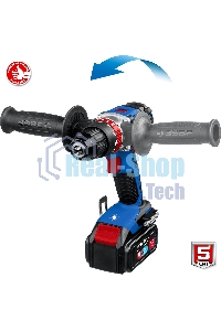 Дрель-шуруповерт Зубр DBS-201-42, 20В, 2 АКБ, Ударная, Кейс