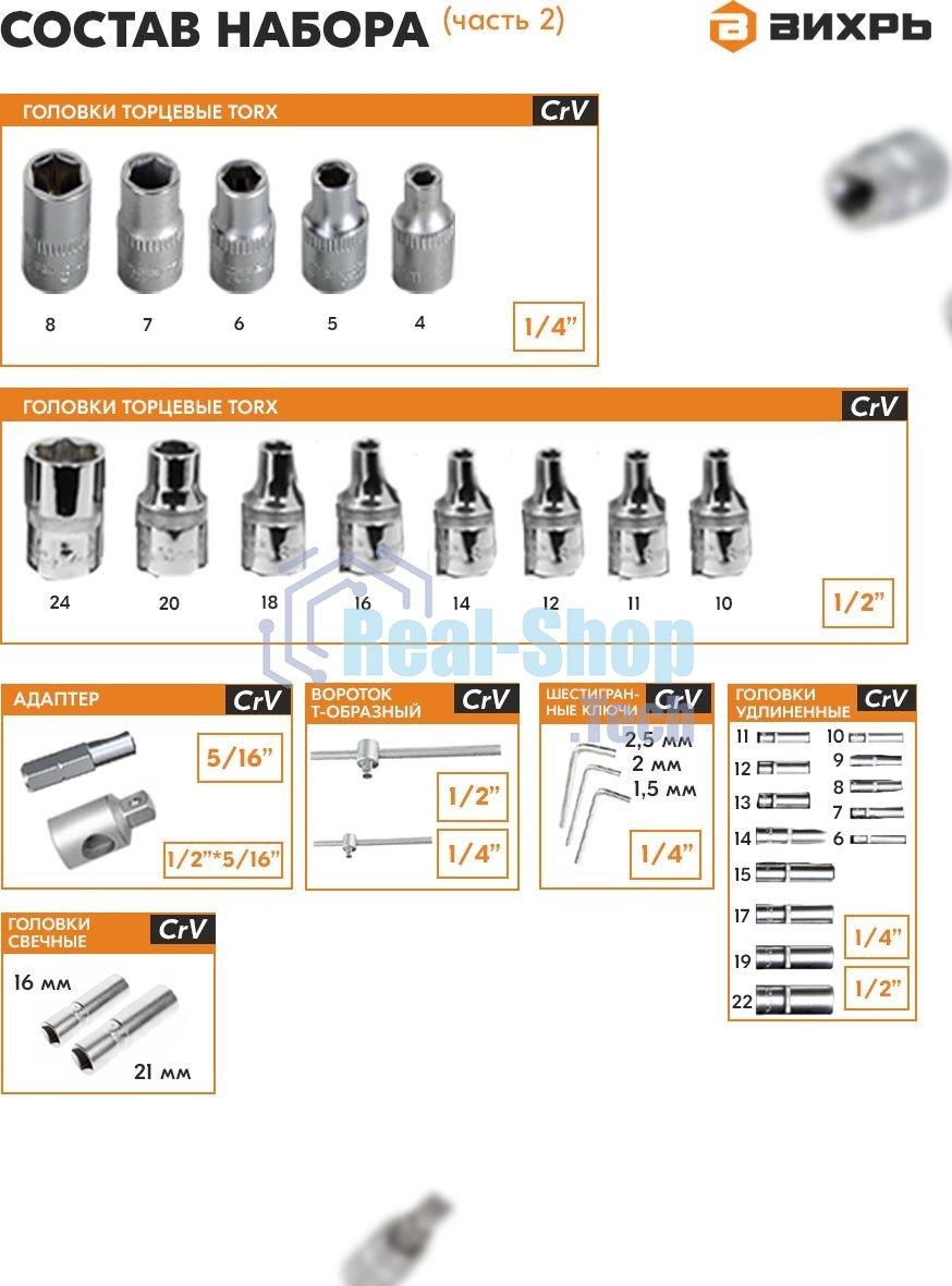 Набор инструментов 73/6/7/8