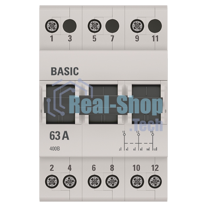 Переключатель трехпозиционный 3п 63А Basic EKF tps-3-63