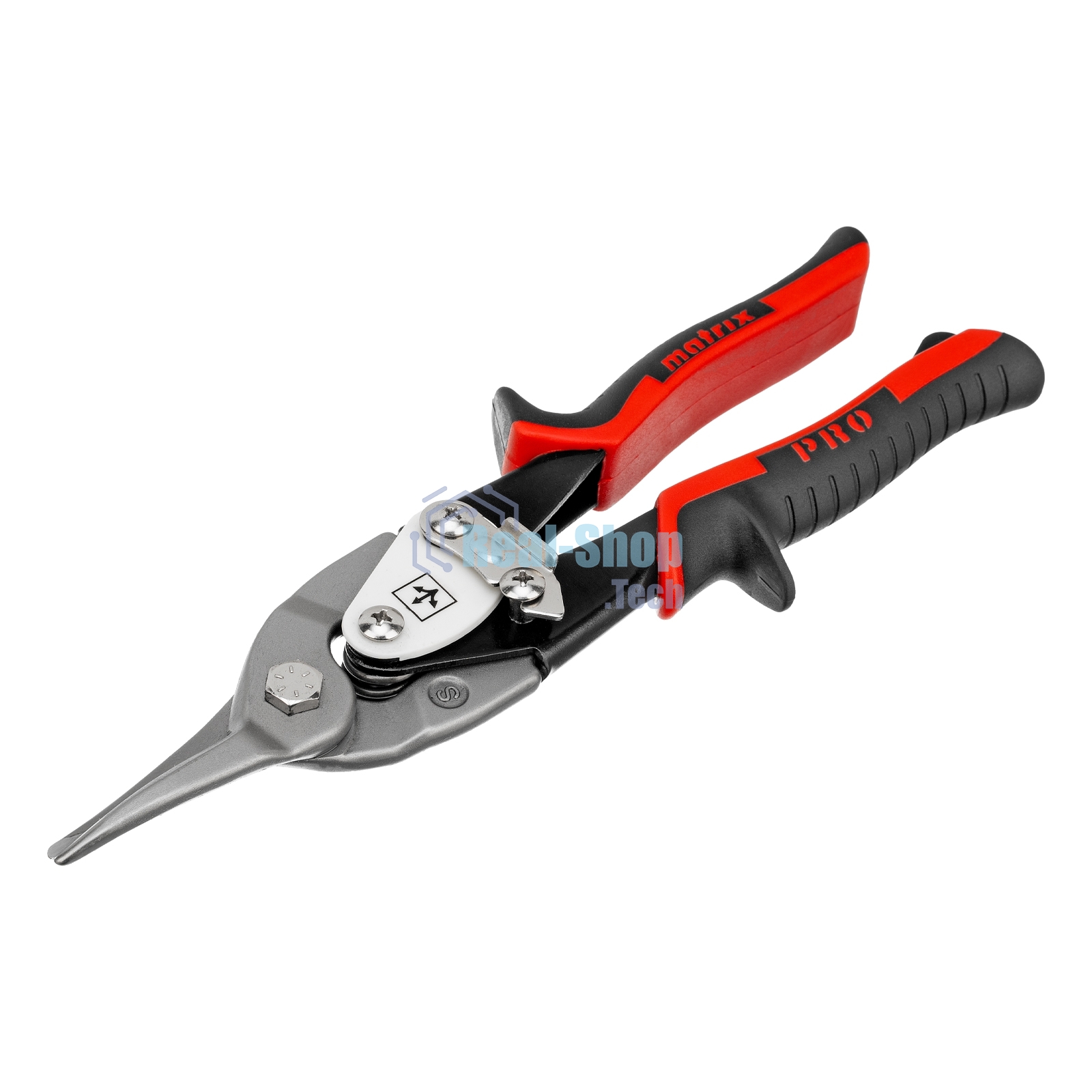 Ножницы Matrix по металлу, 250 мм, прямой рез,сталь CRMO,двухкомпонентные рукоятки, PRO