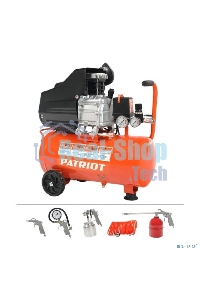 Компрессор PATRIOT EURO 24-240K + набор пневиоинструмента KIT 5В1.5кВт 220В 240л/мин 24л