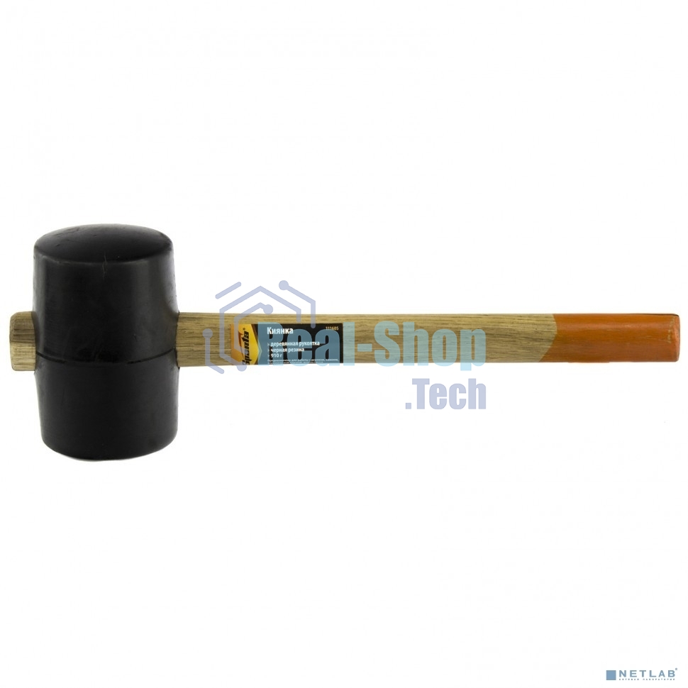 Киянка резиновая Sparta 910 г, черная резина, деревянная рукоятка