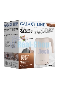 Чайник электрический Galaxy Line GL 0327, пудровый, пластик, 1800 Вт, 1,5 л