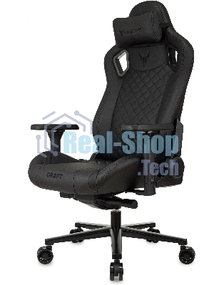 Кресло Knight Craft черный, экокожа, 120 кг, механизм качания