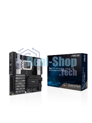Материнская плата ASUS Pro WS WRX90E-SAGE SE, sTR5, AMD WRX90, 8xDDR5, 4xSATA, 4xM.2, 6xPCI-E 5.0 x16, 1xPCI-E 5.0 x8, 1xVGA, 2xMiniDP, 3x 10Gb LAN, 6xUSB-A 3.2 Gen 2, 1xUSB-A 2.0, 2xUSB-C USB4, 2x3.5 мм, 5.1, SSI EEB