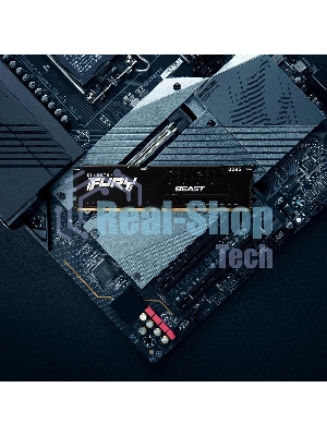 Оперативная память Kingston Fury Beast, DDR5, 32GB (1x32GB), 6000MHz, CL30, DIMM, с радиатором, черный