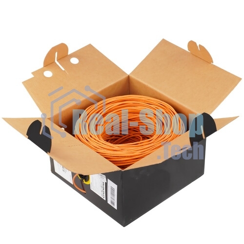 Кабель Cablexpert UPC-5051E-LSZH-4-CU indoor, UTP-LSZH 4x2x0.51, медный, кат.5e, однож., 305м, box, оранжевый