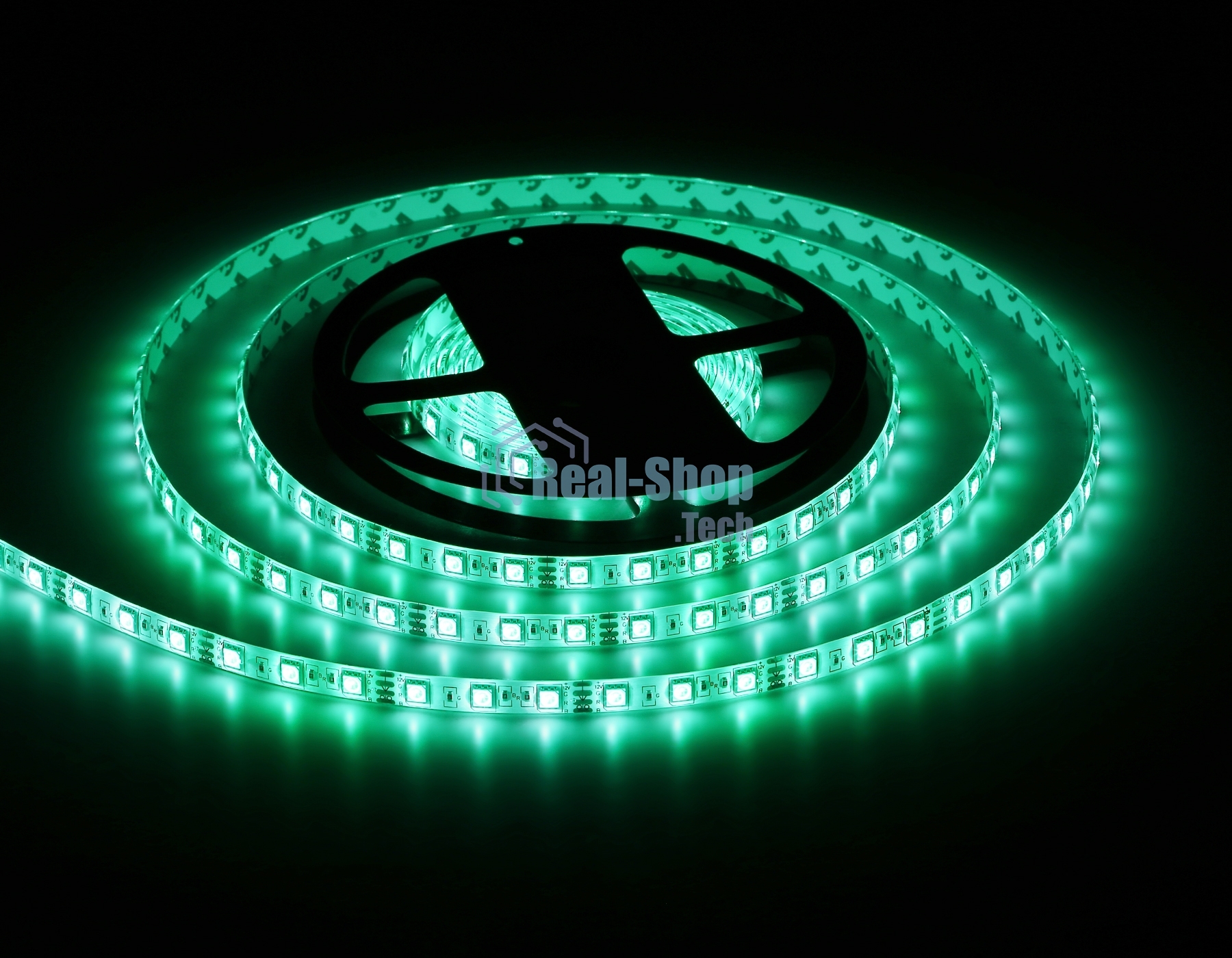 Светодиодная лента Ambrella light GS2302 5050 60Led/ 14.4W m/ 12V IP65 RGB/ 5000*10*2.87mm (4 конт.)