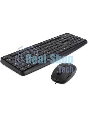 Комплект клавиатура+мышь Oklick S603 проводной, USB, 1200 DPI, чёрный