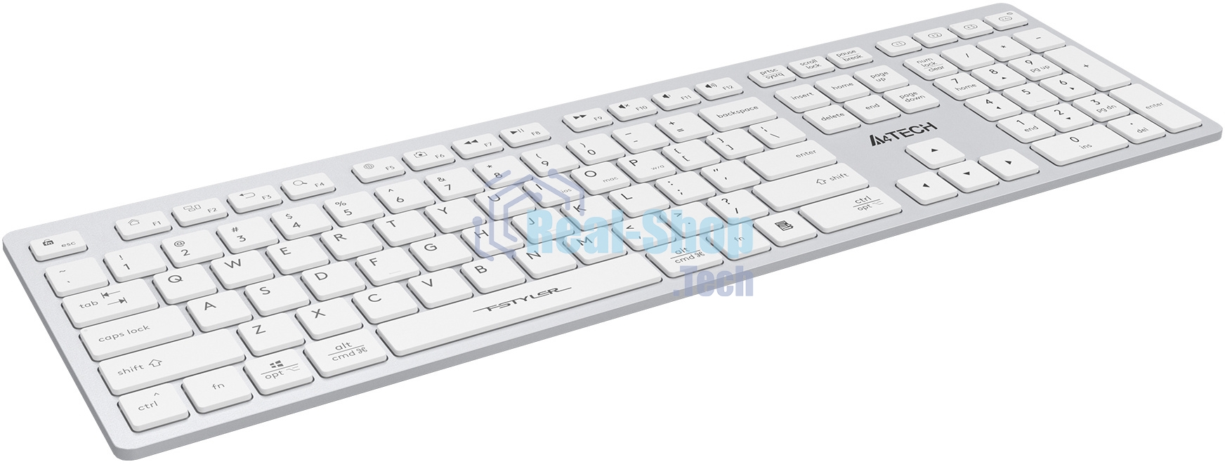 Клавиатура беспроводная A4Tech Fstyler FBX50C, USB, Bluetooth/Радиоканал, белый