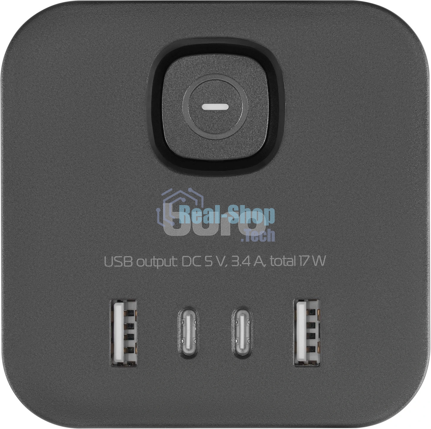 Сетевой разветвитель Buro BU-PW3UC-B (3 розетки) черный (пакет ПЭ)