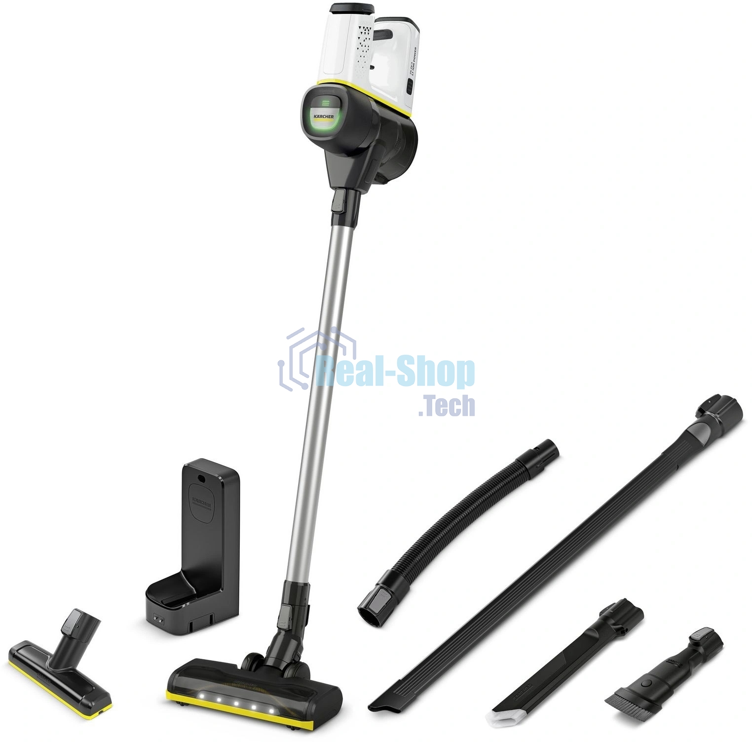 Пылесос вертикальный Karcher VC 6 Cordless ourFamily Car черный/белый, питание от аккумулятора, 250 Вт, уборка сухая, пылесборник 0.8 л, работа от АКБ max 50 мин