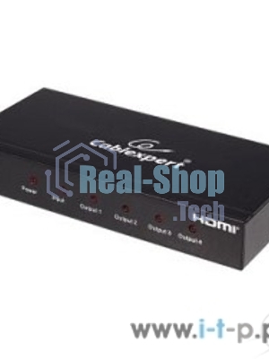 Разветвитель Gembird DSP-4PH4-02 Разветвитель HDMI Cablexpert, HD19F/4x19F, 1 компьютер => 4 монитора, Full-HD, 3D, 1.4v