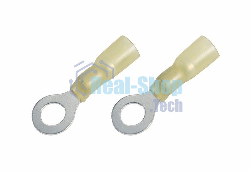 Наконечник кольцевой изолированный термоусаживаемый Rexant ø 6.5 мм 4-6 мм² (НКи-т 6.0-6/НКи-т5,5-6) желтый