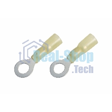 Наконечник кольцевой изолированный термоусаживаемый Rexant ø 6.5 мм 4-6 мм² (НКи-т 6.0-6/НКи-т5,5-6) желтый