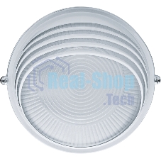 Светильник Navigator ЛОН NBL-R3-60-E27/WH 1х60Вт E27 IP54 (аналог НПБ 1307 бел. круг ресн. 60Вт)